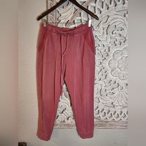 Anthropologie Saturday Sunday Harem Joggers Cotton Modal Size S Dusty Rose